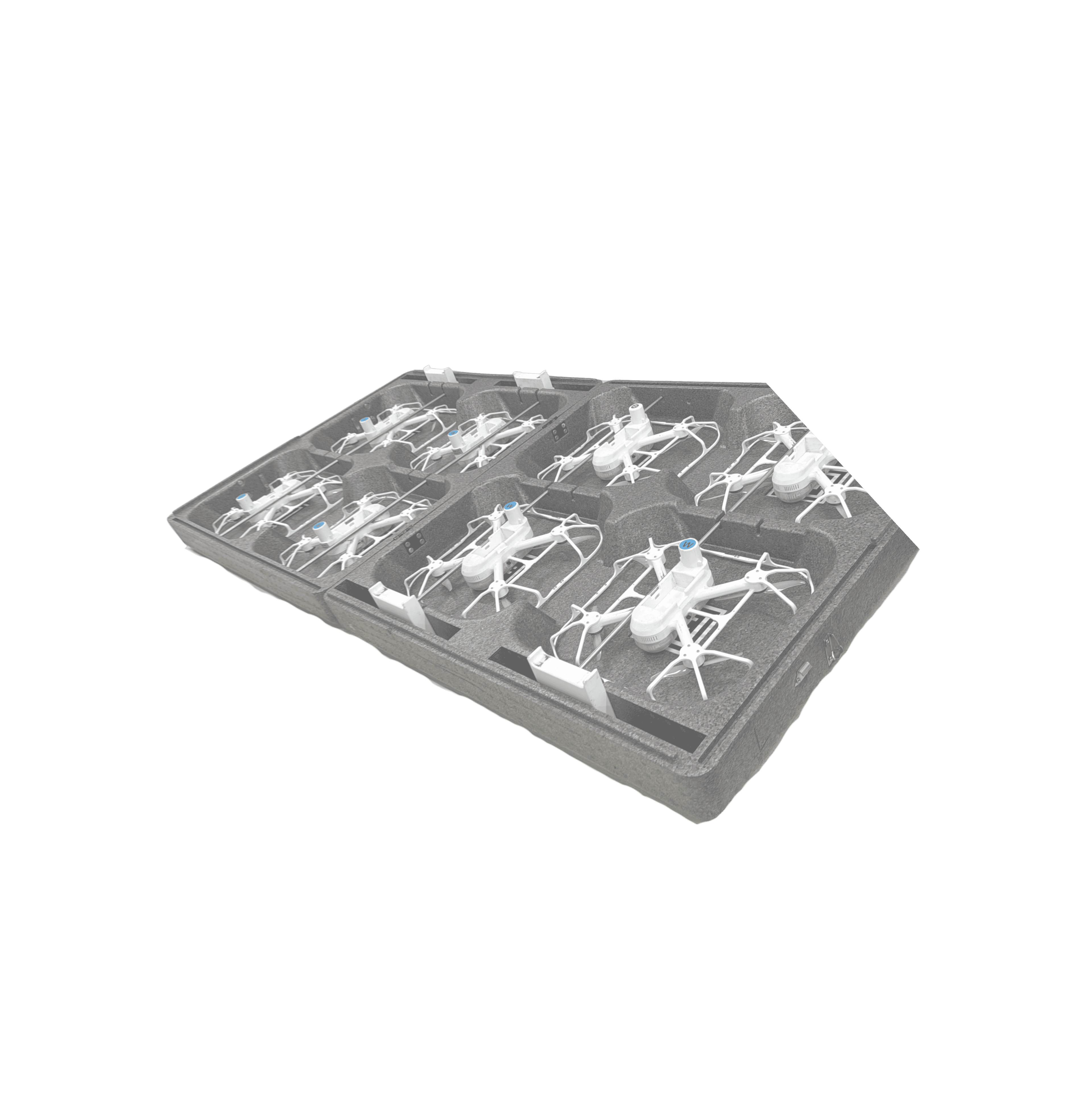 iDrone drone close-up — latest-gen unit with multi-constellation GNSS and 35% brighter LEDs